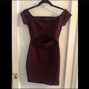 Wine Red Colored Dressed